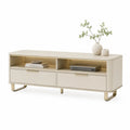 TV-Lowboard mit 2 Schubladen 180 x 40 x 55 cm MDF Creme Gold