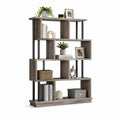 Bucherregal Standregal 80 x 30 x 160 cm Spanplatte Stahlrohr rechteckig Grau Schwarz