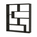Bucherregal Raumteiler aus Spanplatte rechteckig schwarz 80 x 24 x 120 cm